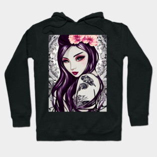 tattoo anime girl Hoodie
