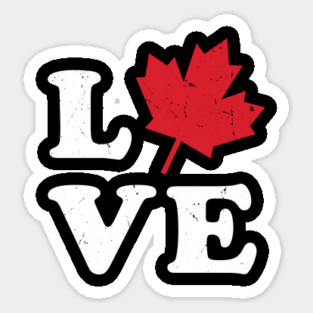 Love Canada Maple Leaf Magnet