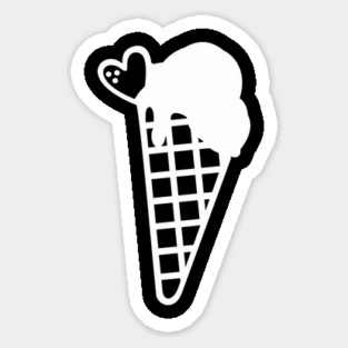 White Snow Cone Sticker