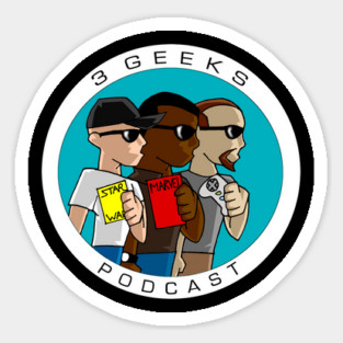 3 geeks Logo Sticker