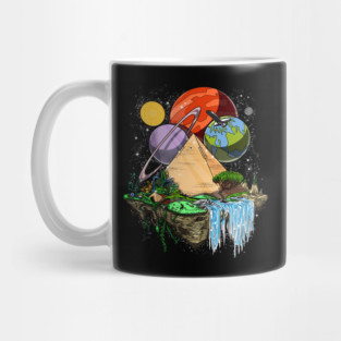 Space Egyptian Pyramids Mug