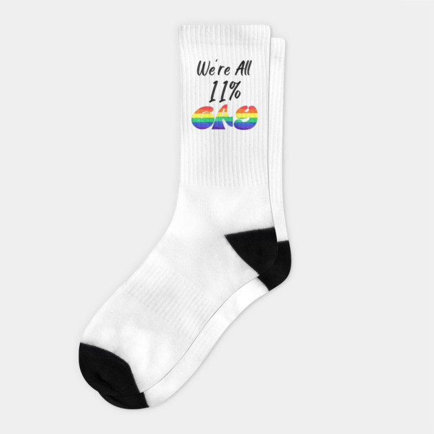 We're All 11% Gay Socks by WarFX Designs