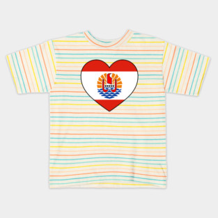 Heart - French Polynesia _109 Kids T-Shirt