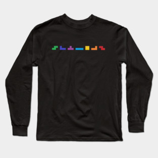 Tetris Retro Block Art Classic Arcade Tribute Long Sleeve T-Shirt