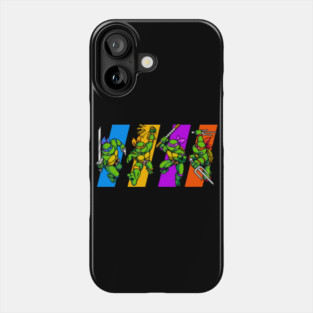 ninja turtles pixel art arcade Phone Case