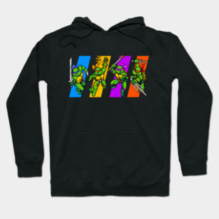 ninja turtles pixel art arcade Hoodie