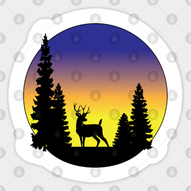 Majestic Buck Sticker by DickinsonDesign