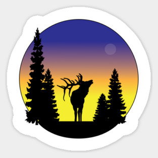 Majestic Elk Sticker