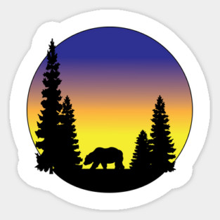 Walking Bear Sticker