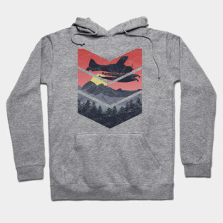 Explore the Wilds | Retro Vintage airplane Pilot Hoodie