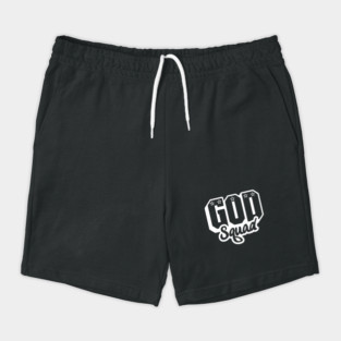 God Squad White Logo Shorts