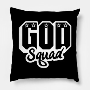 God Squad White Logo Pillow