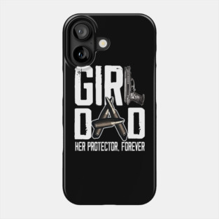 Mens Girl Dad Her Solder Forever Proud Fathers Day Dad of Girls Phone Case
