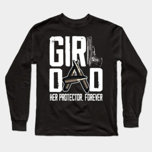 Mens Girl Dad Her Solder Forever Proud Fathers Day Dad of Girls Long Sleeve T-Shirt