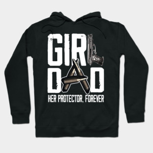 Mens Girl Dad Her Solder Forever Proud Fathers Day Dad of Girls Hoodie