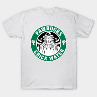 Pawbucks Crick Water Sticker T-Shirt
