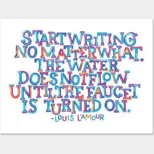 Start Writing No Matter What Posters and Art