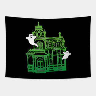 Haunted Victorian House Tapestry