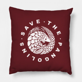 Endangered Animal - Save The Pangolin Pillow