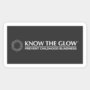 Know The Glow White Logo Sticker