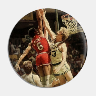 Larry Bird vs Julius Erving Pin