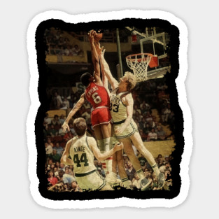 Larry Bird vs Julius Erving Sticker