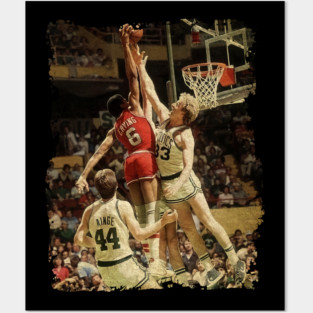 Larry Bird vs Julius Erving Posters and Art