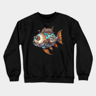 Steampunk Fish Crewneck Sweatshirt