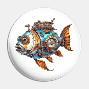 Steampunk Fish Pin