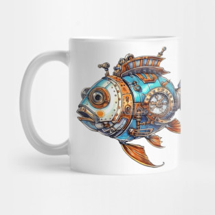 Steampunk Fish Mug
