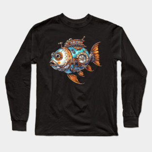 Steampunk Fish Long Sleeve T-Shirt