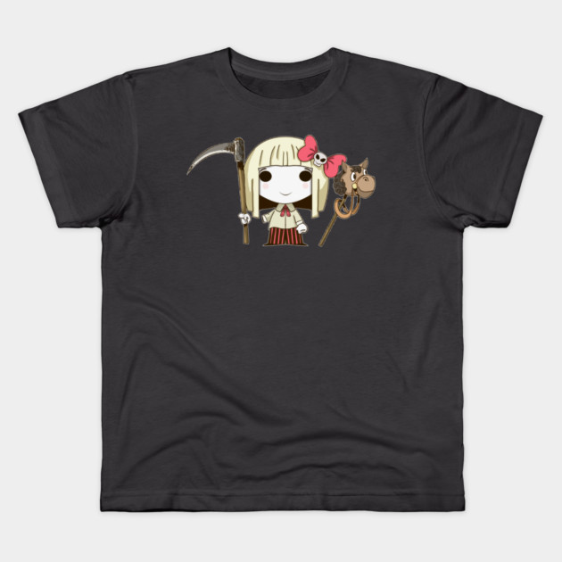 CUTE GRIM REAPER Kids T-Shirt by droidmonkey