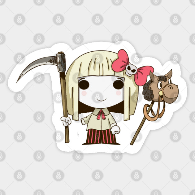 CUTE GRIM REAPER Sticker by droidmonkey