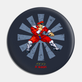 M Bison Retro Japanese Street Fighter Pin