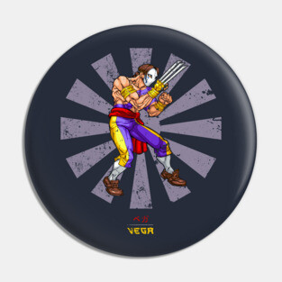 Vega Retro Japanese Street Fighter Pin