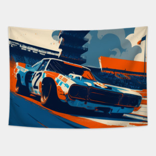 70s Race Car Tapestry
