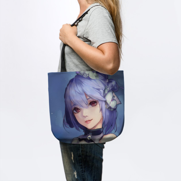 anime girl blue hair by animegirlnft