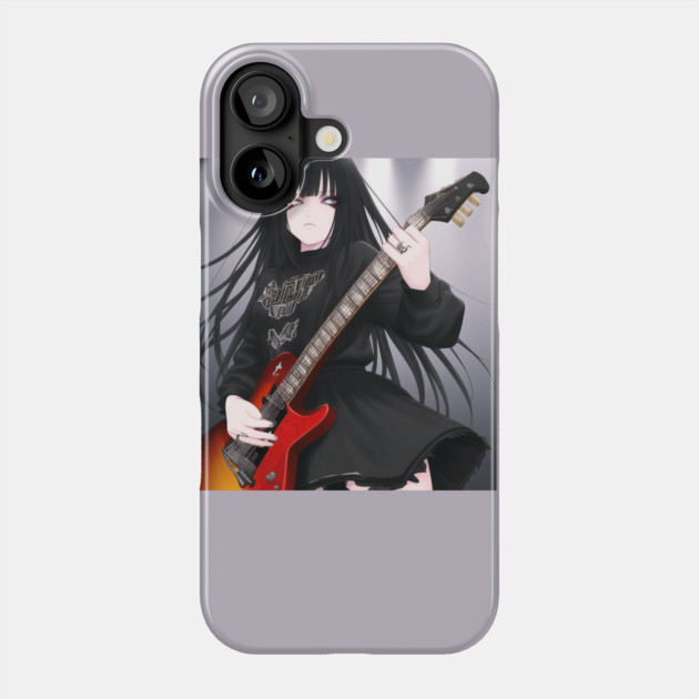guitar girl Phone Case by animegirlnft