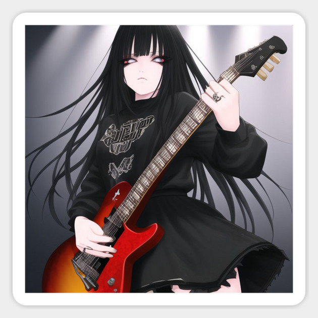 guitar girl Magnet by animegirlnft