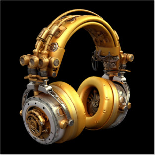 Steampunk Headphones Posters and Art