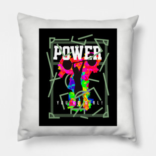 Female Power Lifter Pillow