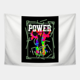 Female Power Lifter Tapestry
