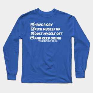 Bluey Mental Health Checklist Design Long Sleeve T-Shirt