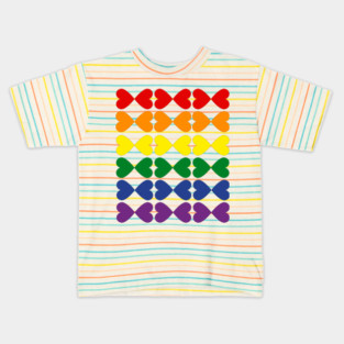 Pride Hearts Design LGBT Kids T-Shirt