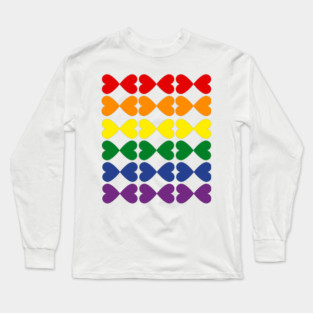 Pride Hearts Design LGBT Long Sleeve T-Shirt