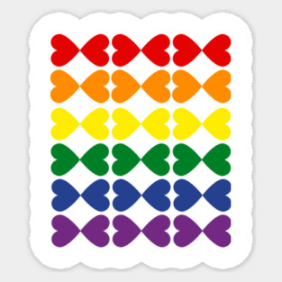 Pride Hearts Design LGBT Sticker