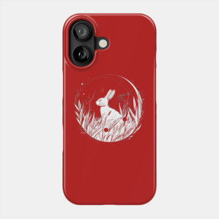 A rabbit under the moonlight (white) Phone Case
