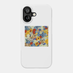 van gogh flower collage Phone Case