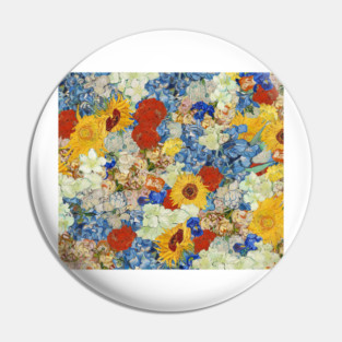 van gogh flower collage Pin