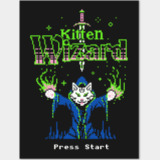 Kitten Wizard Posters and Art